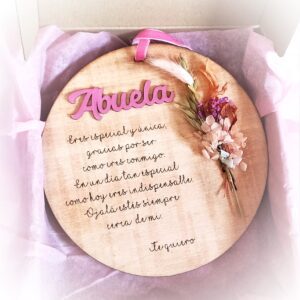 regalo sentimental abuela, personalizable y con frase grabada