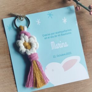 llavero de macrame personalizado colores