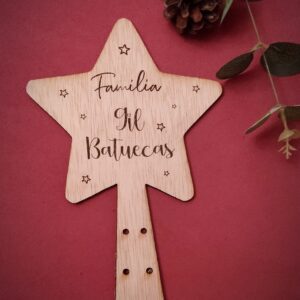 estrella para árbol personalizada con nombres de familia