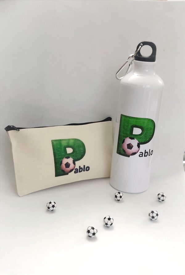 estuche y botella para el cole personalizada